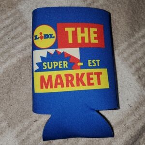 5 for $25 | NWOT Lidl Food Market "The Super-Est Market" Soda Beer Can Koozie